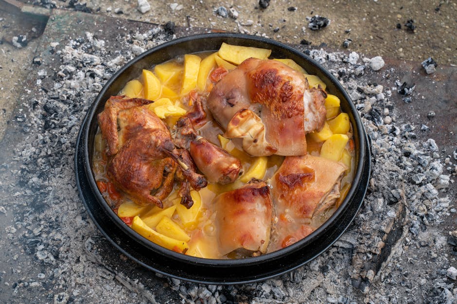 pork neck roast in milk pot