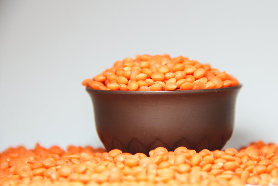 cooked red lentils bowl cooking
