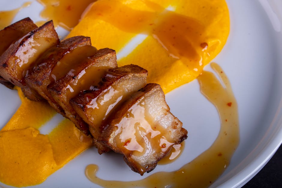 honey mustard glazed pork with caramelized surface