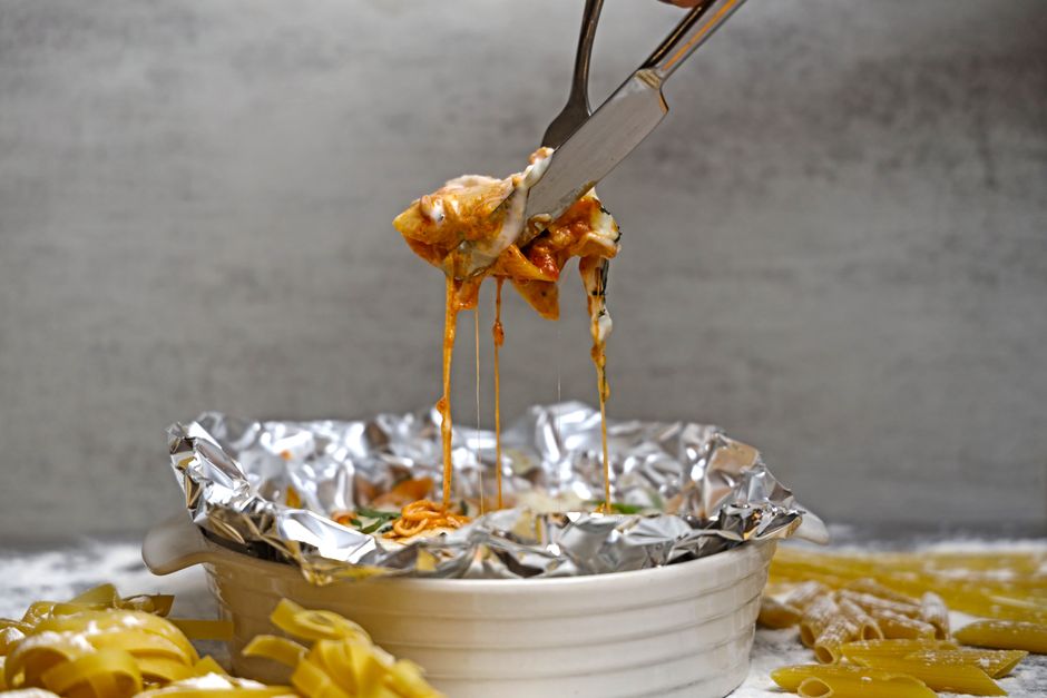 baked salmon foil packet opened oven