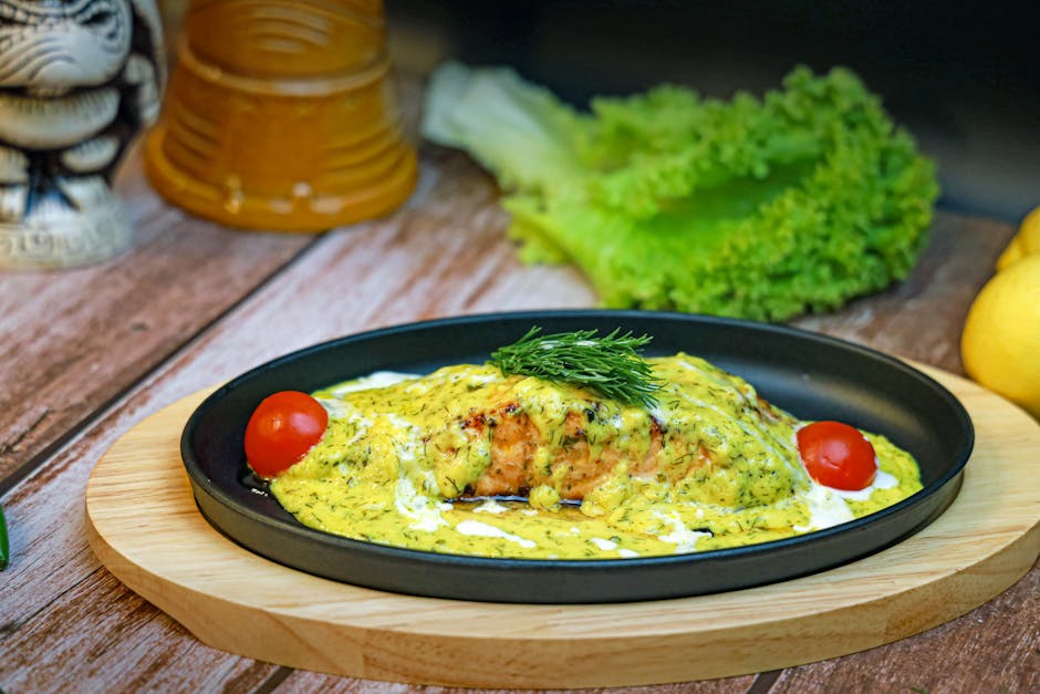 creamy salmon dill sauce pan cooking hot