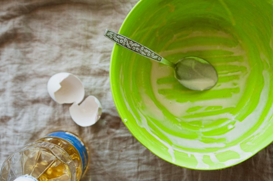 grated potato batter bowl preparation