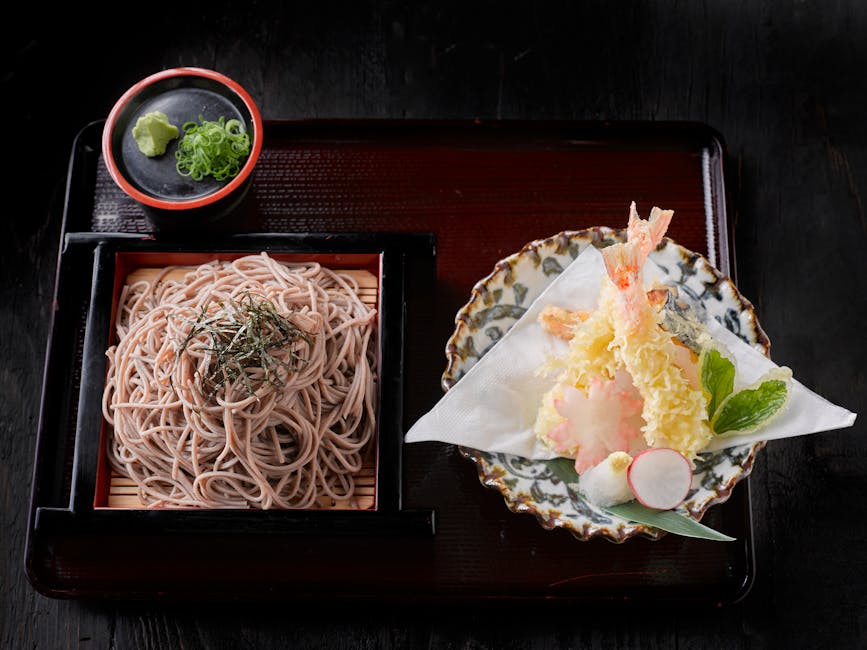 tempura batter in bowl with ice cubes chopsticks