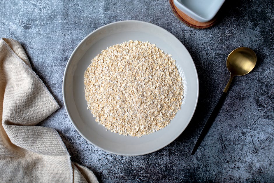 oat flakes yellow cheese ingredients kitchen counter