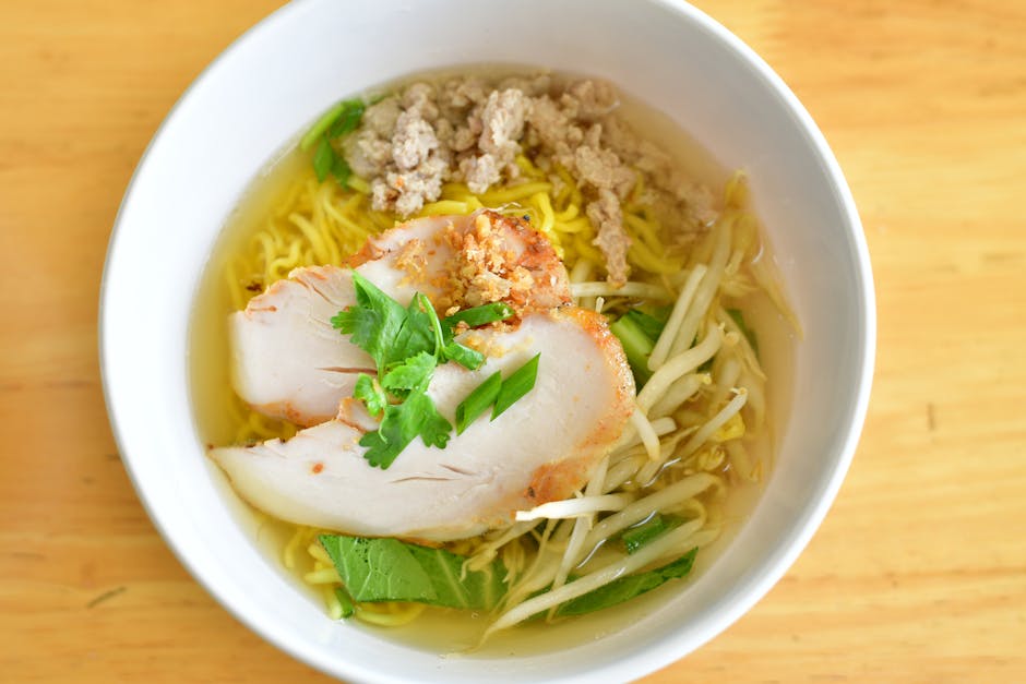 homemade chicken noodle soup bowl