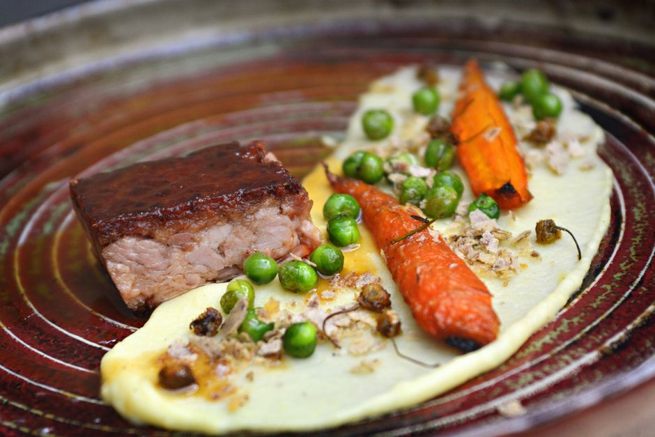 braised pork milk sauce creamy tender meat potatoes