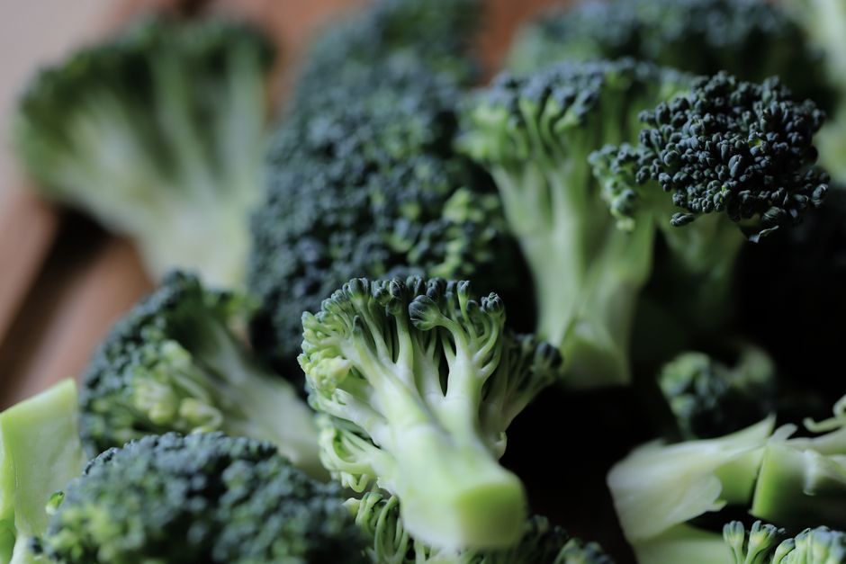 broccoli florets cheese ingredients kitchen table