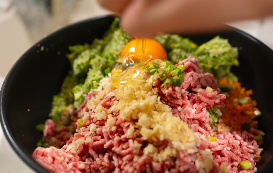 raw fish meatballs preparation ingredients