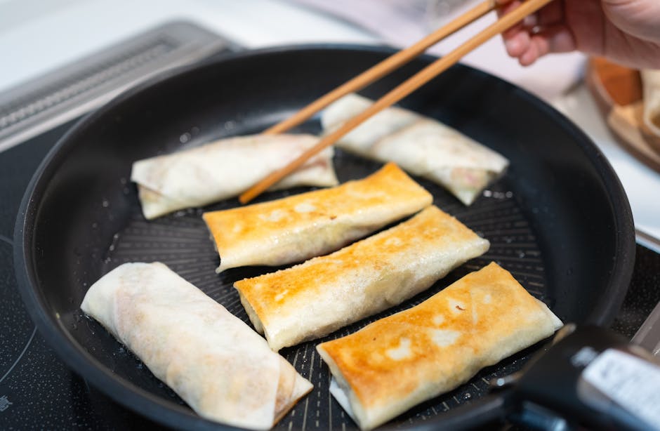 golden fried vegetable patties pan cooking