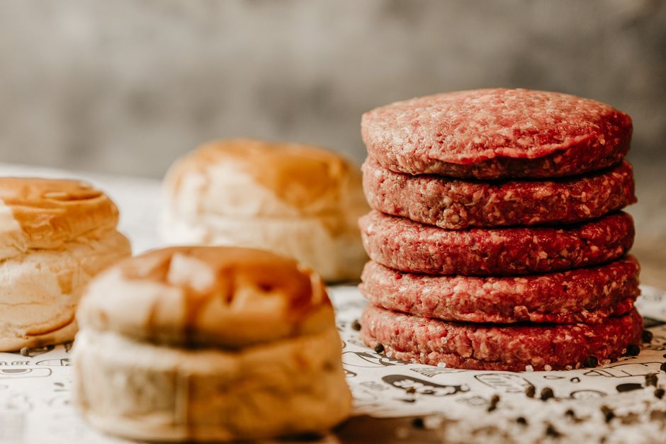 raw ground meat flat freezer bag