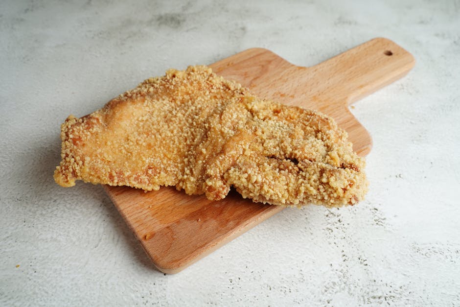 golden crispy pork cutlets pan