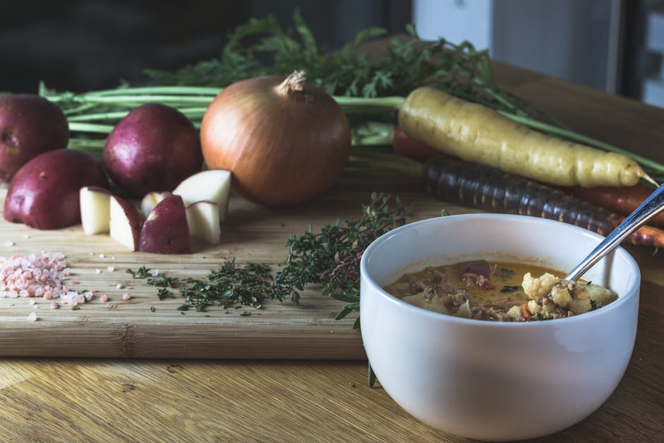 thick hearty barley soup bowl